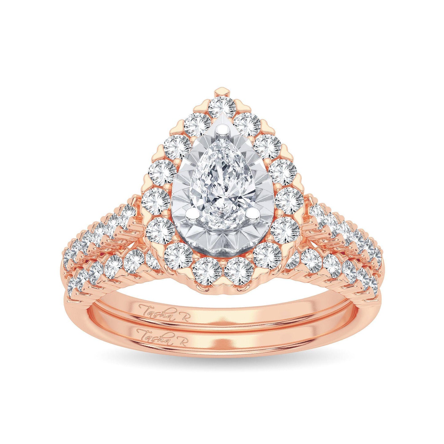 14K 1.00CT Diamond Bridal Ring - Johnny Dang & Co