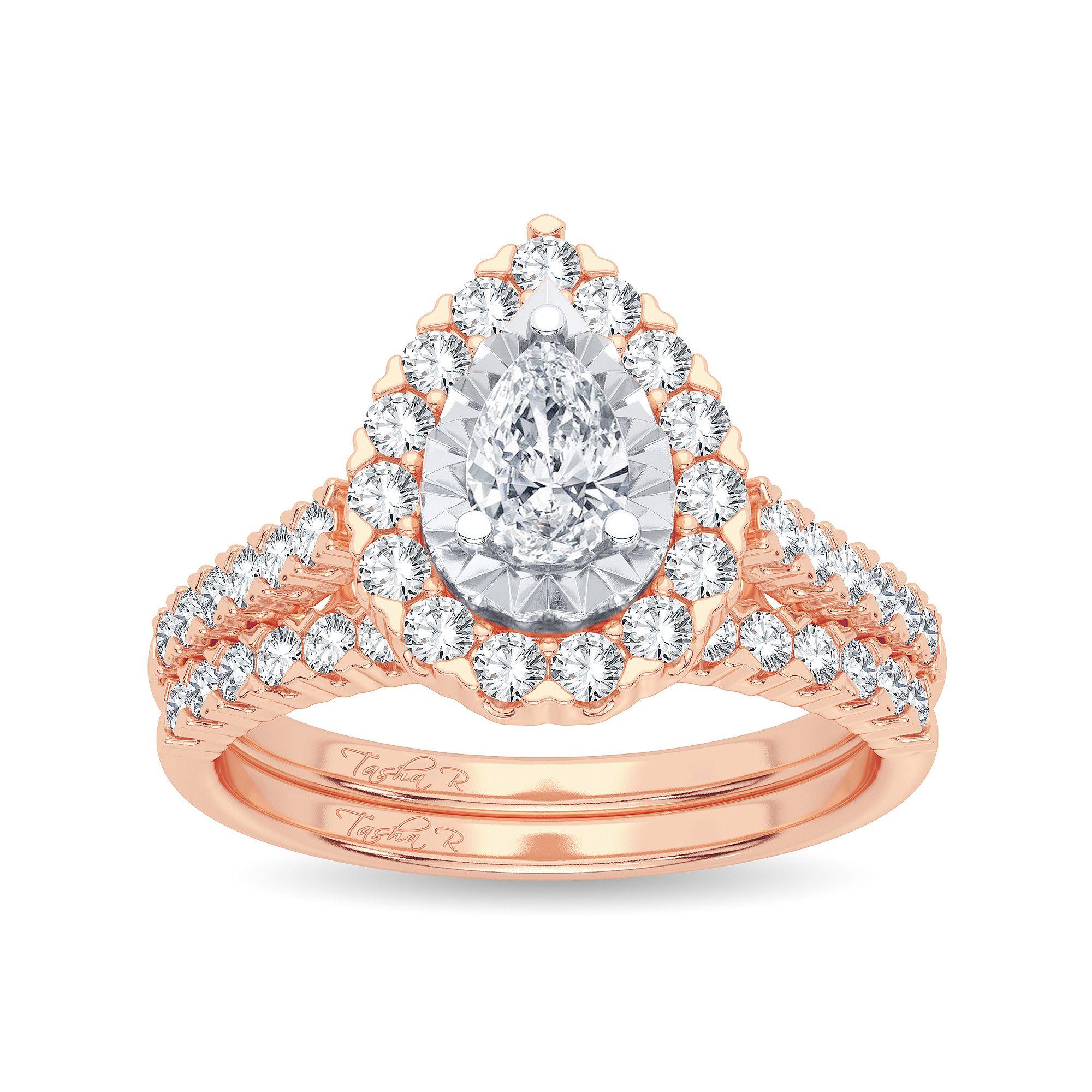 14K 1.00CT Diamond Bridal Ring - Johnny Dang & Co