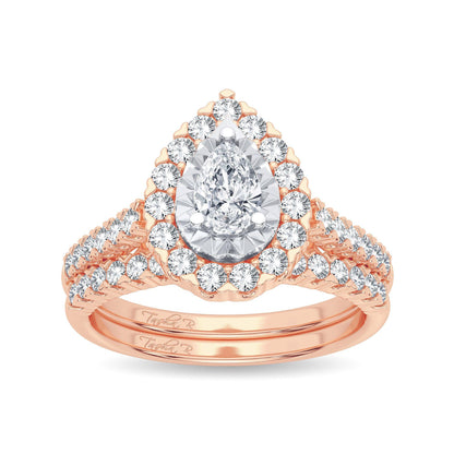 14K 1.00CT Diamond Bridal Ring - Johnny Dang & Co