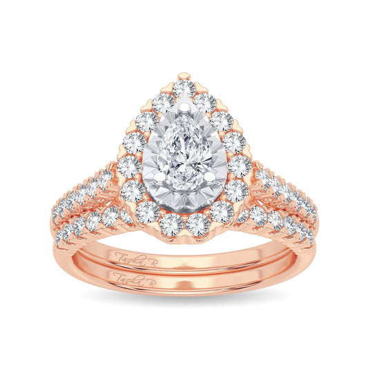 14K 1.00CT Diamond Bridal Ring - Johnny Dang & Co