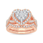 14K 1.00ct Diamond Bridal Ring - Johnny Dang & Co
