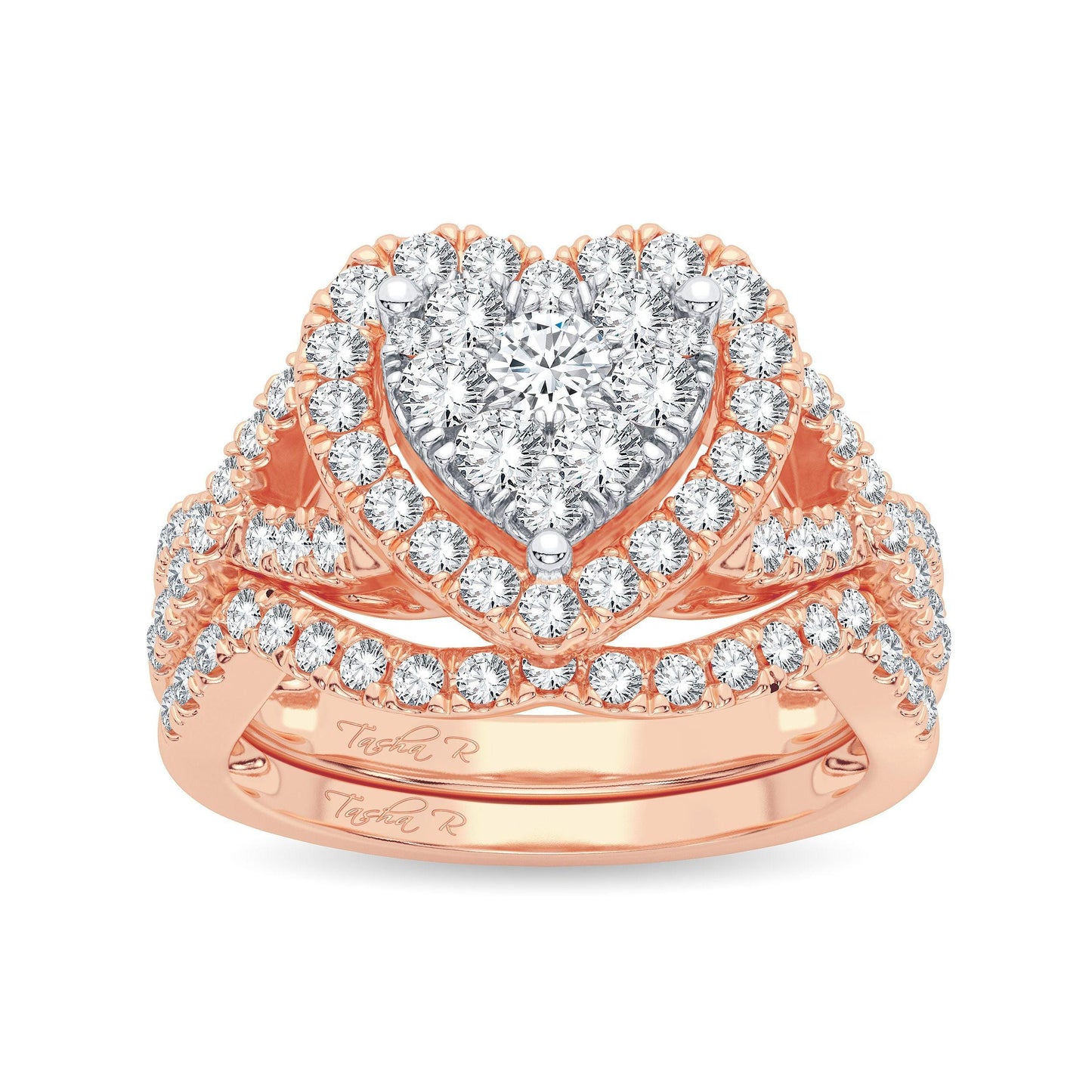 14K 1.00ct Diamond Bridal Ring - Johnny Dang & Co