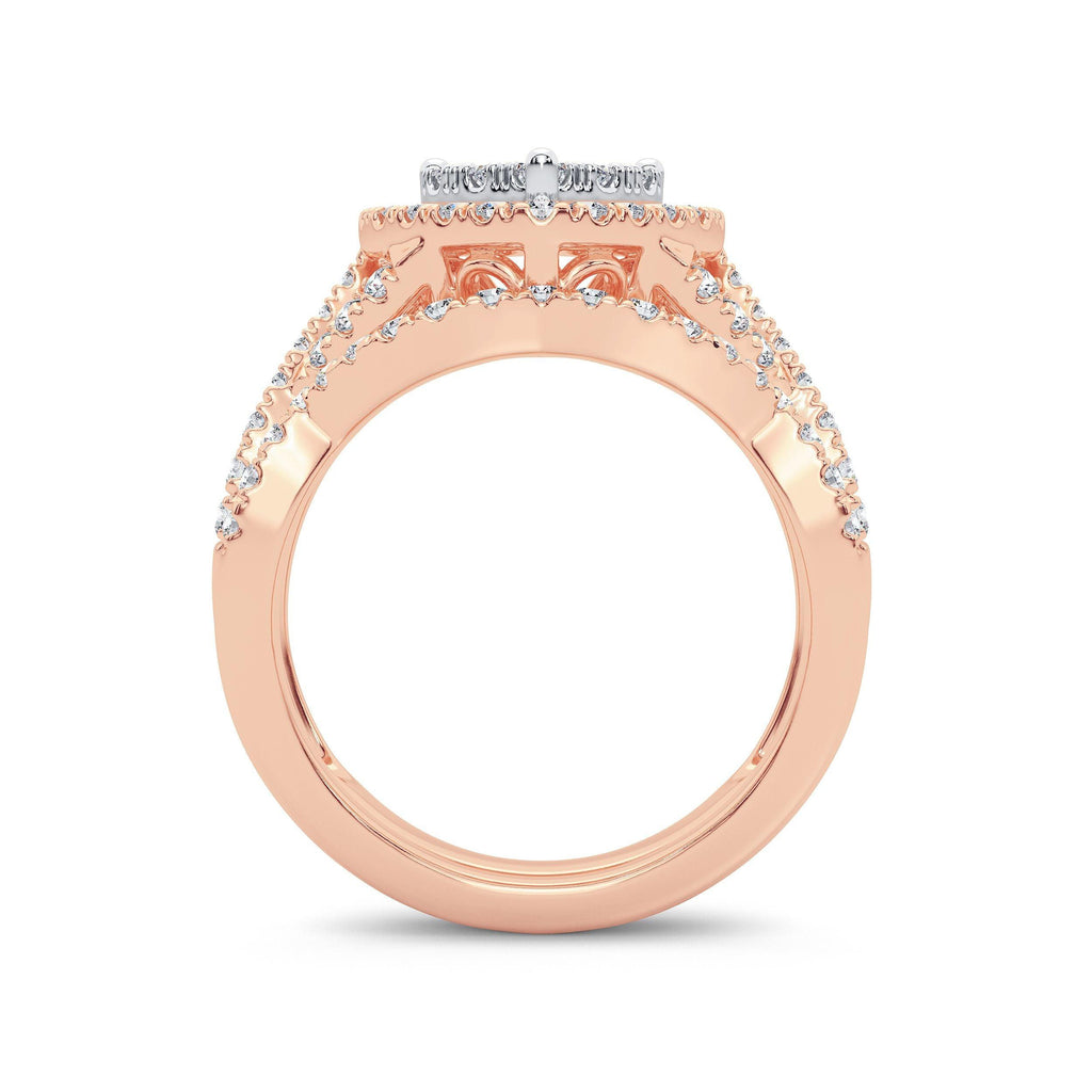 14K 1.00ct Diamond Bridal Ring - Johnny Dang & Co