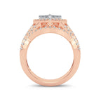 14K 1.00ct Diamond Bridal Ring - Johnny Dang & Co