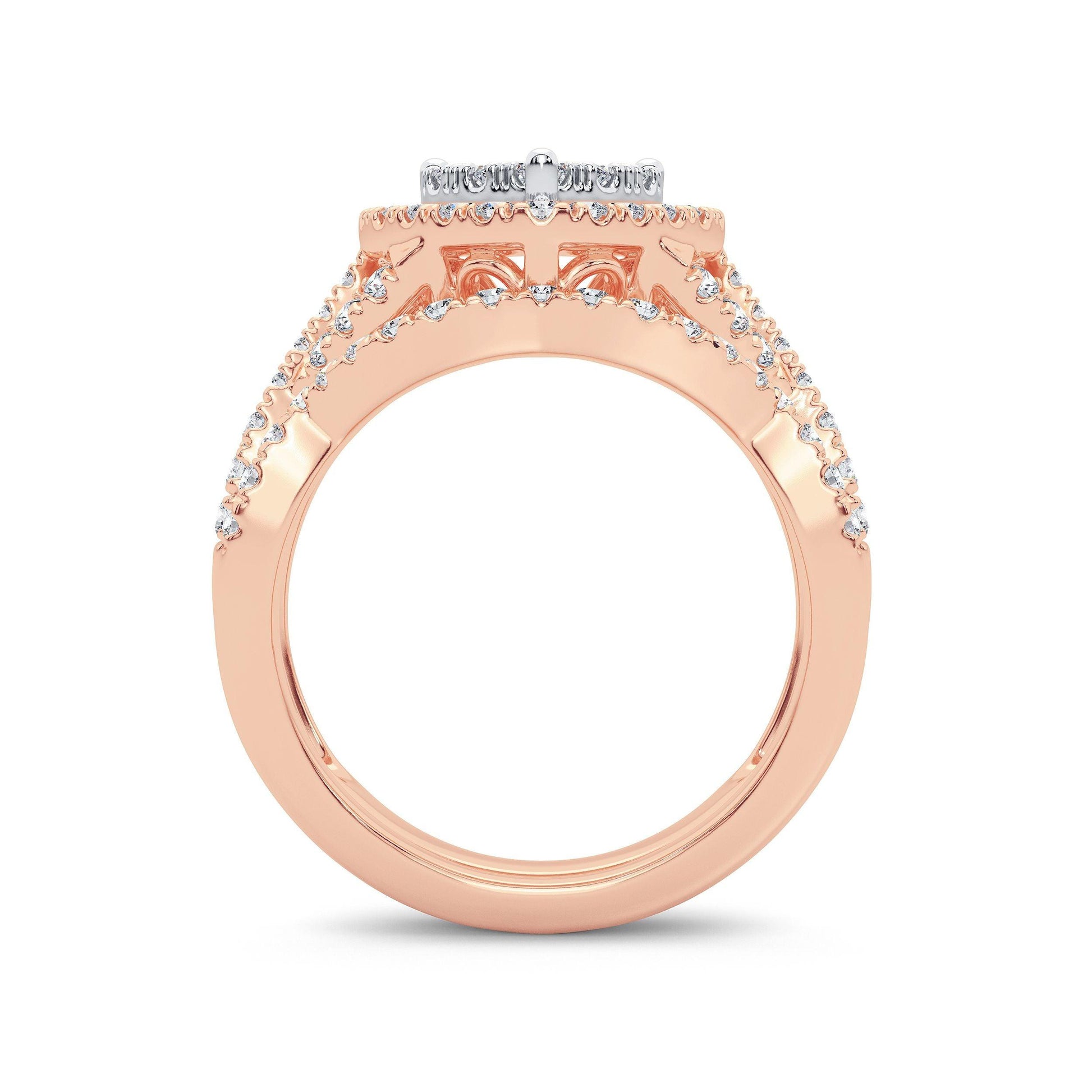 14K 1.00ct Diamond Bridal Ring - Johnny Dang & Co