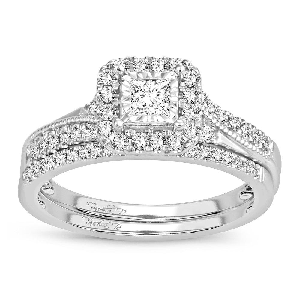 14K 0.50CT Diamond bridal set - Johnny Dang & Co