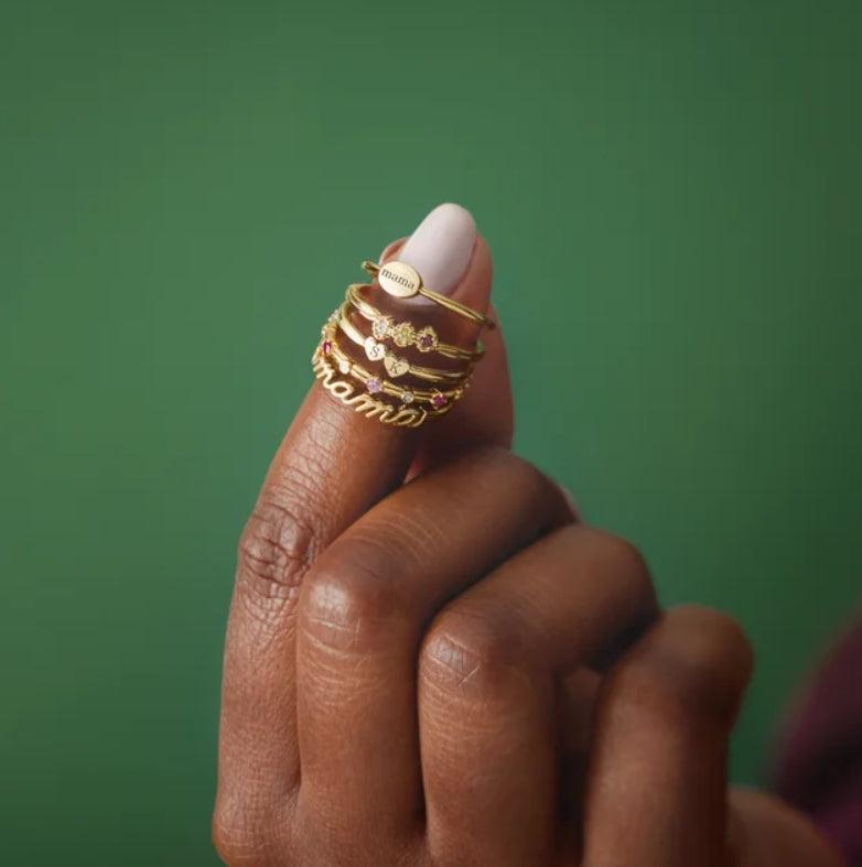 JDTKSP-57739- 14K Mama Ring - Johnny Dang & Co