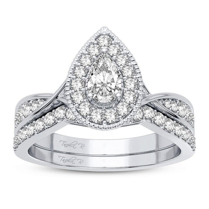 14K 0.60CT Diamond Bridal Ring - Johnny Dang & Co