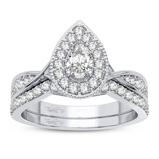 14K 0.60CT Diamond Bridal Ring - Johnny Dang & Co