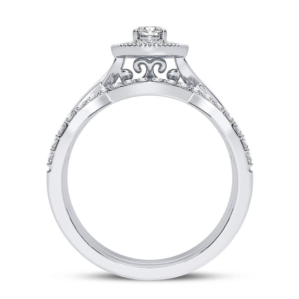 14K 0.60CT Diamond Bridal Ring - Johnny Dang & Co