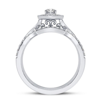 14K 0.60CT Diamond Bridal Ring - Johnny Dang & Co