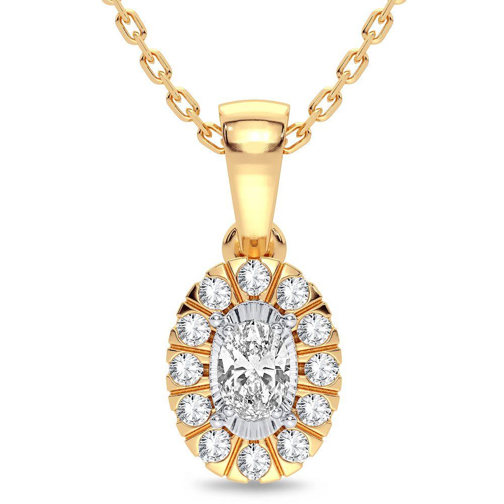 14K 0.25CT Diamond Pendant - Johnny Dang & Co