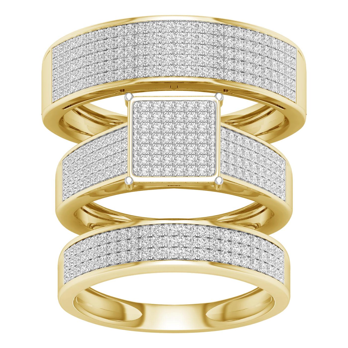 10K 1.00ct Diamond Trio Set - Johnny Dang & Co