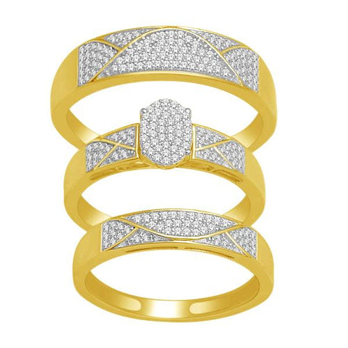 10K 0.50ct Diamond Trio Set - Johnny Dang & Co