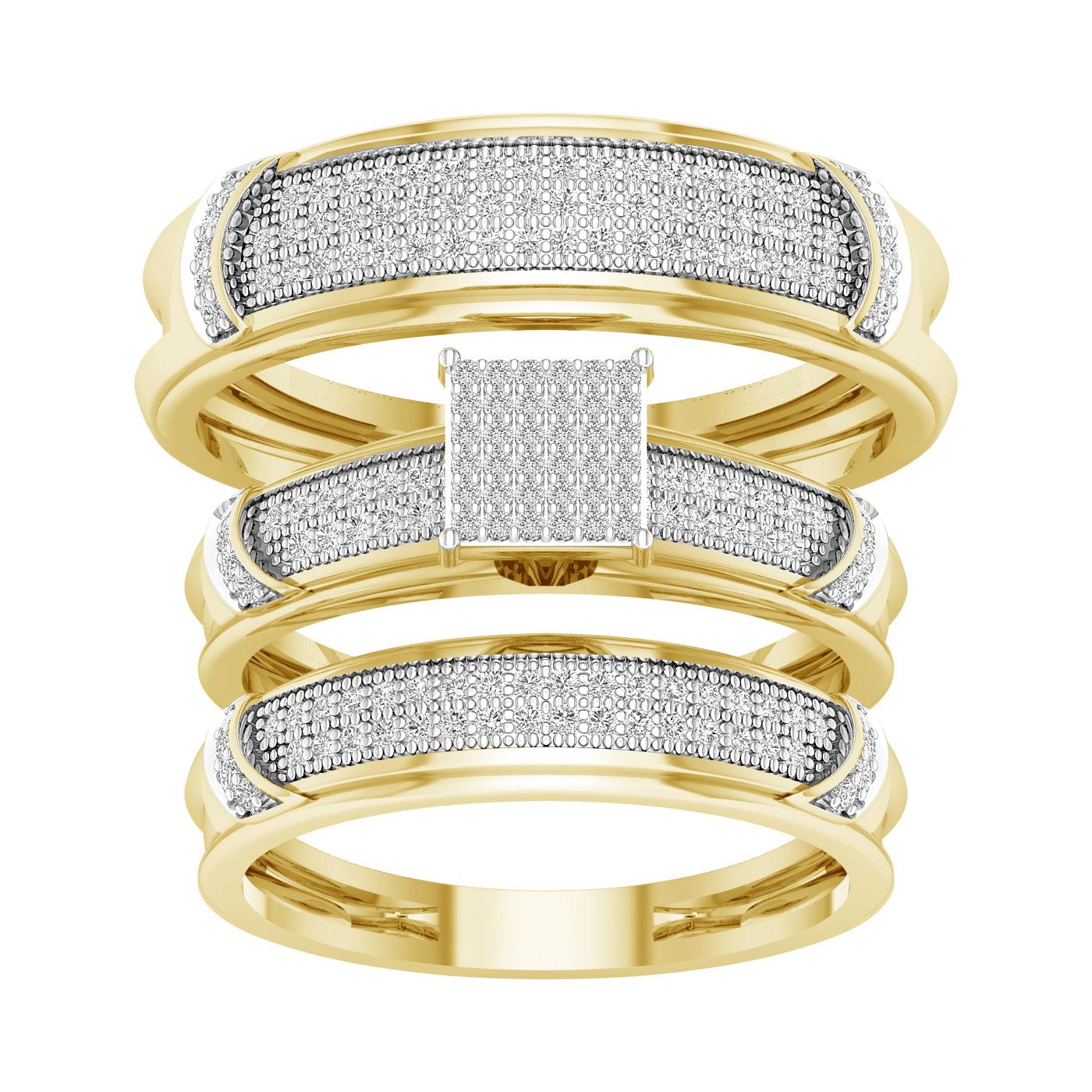 10K 0.50ct Diamond Trio Set - Johnny Dang & Co