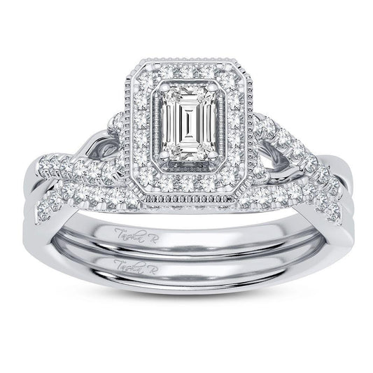 14K 0.50CT Diamond Bridal Ring - Johnny Dang & Co