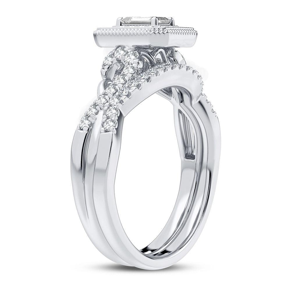 14K 0.50CT Diamond Bridal Ring - Johnny Dang & Co