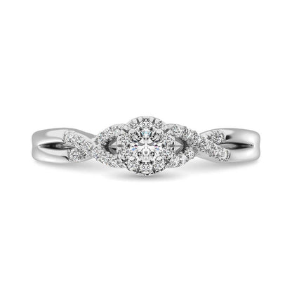 Diamond 1/4 ct tw Round Cut Engagement Ring - Johnny Dang & Co