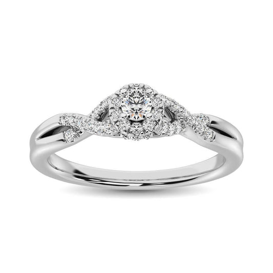 Diamond 1/4 ct tw Round Cut Engagement Ring - Johnny Dang & Co