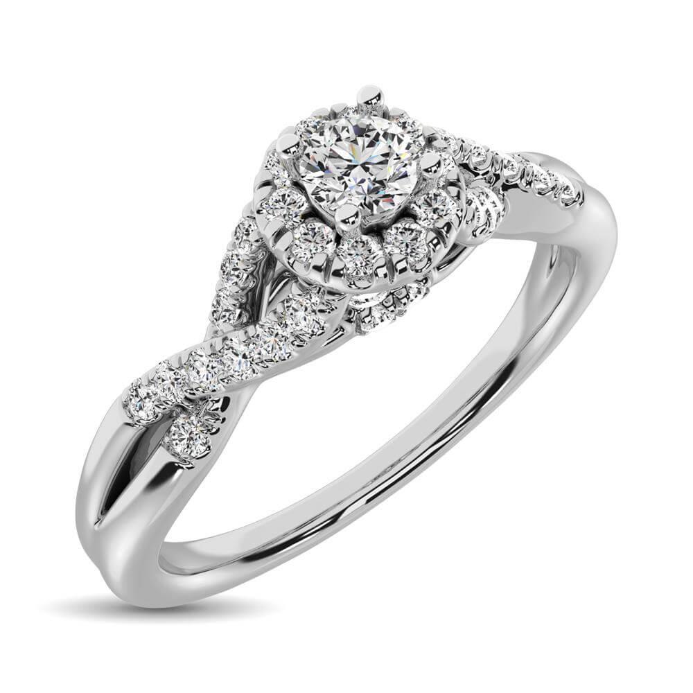 Diamond 1/4 ct tw Round Cut Engagement Ring - Johnny Dang & Co