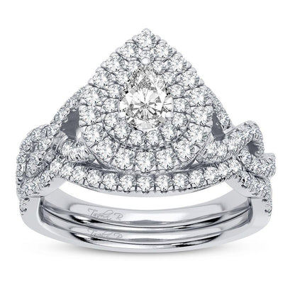 14K 1.03CT Diamond Bridal Ring - Johnny Dang & Co