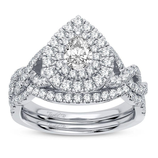 14K 1.03CT Diamond Bridal Ring - Johnny Dang & Co