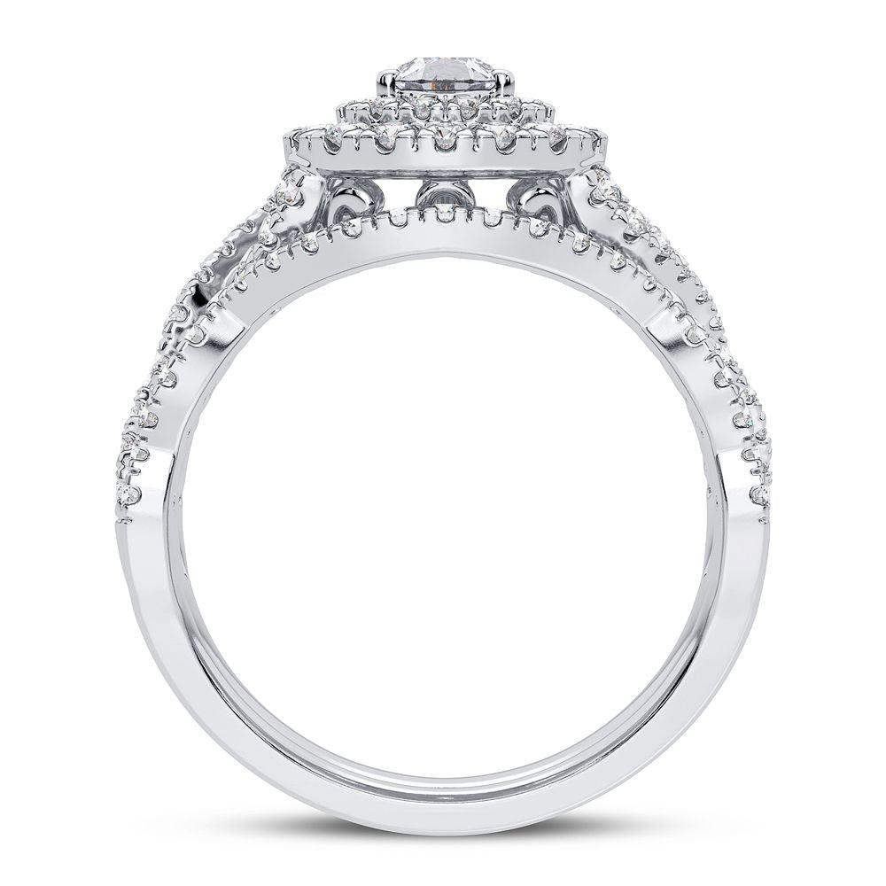14K 1.03CT Diamond Bridal Ring - Johnny Dang & Co