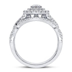14K 1.03CT Diamond Bridal Ring - Johnny Dang & Co