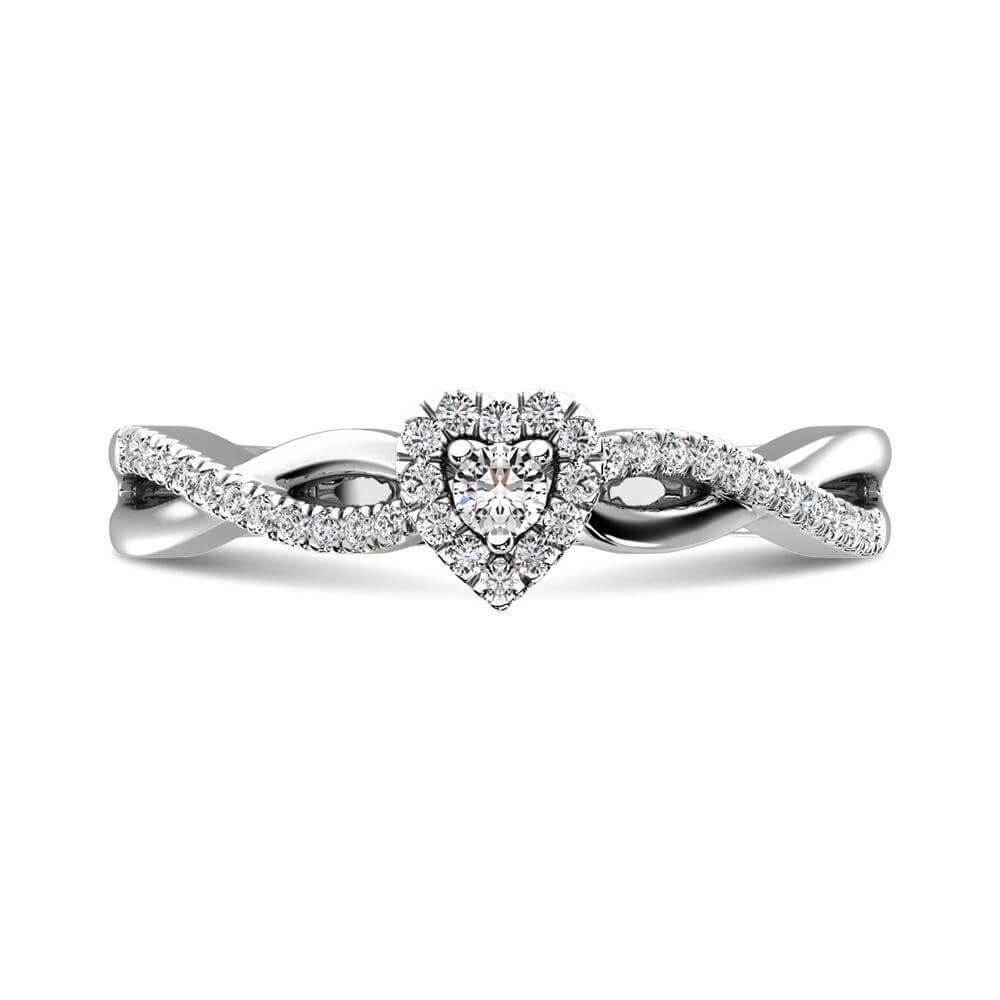 Diamond 0.4 Ct.Tw. Heart Engagement/Promise Ring - Johnny Dang & Co
