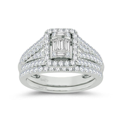 14K 1.00ct Diamond Bridal Ring - Johnny Dang & Co