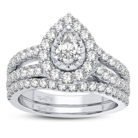 14K 1.50CT DIAMOND BRIDAL RING - Johnny Dang & Co