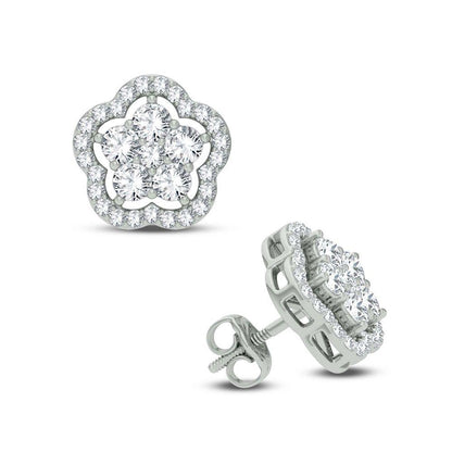 14K 1.50ct Diamond Earring - Johnny Dang & Co
