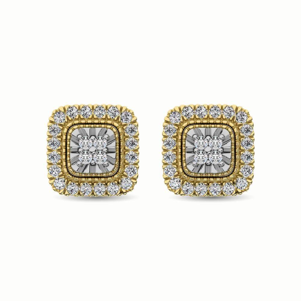 JDTK-61833Y-E- 0.75 CTTW Diamond Stud Custom Earrings - Johnny Dang & Co
