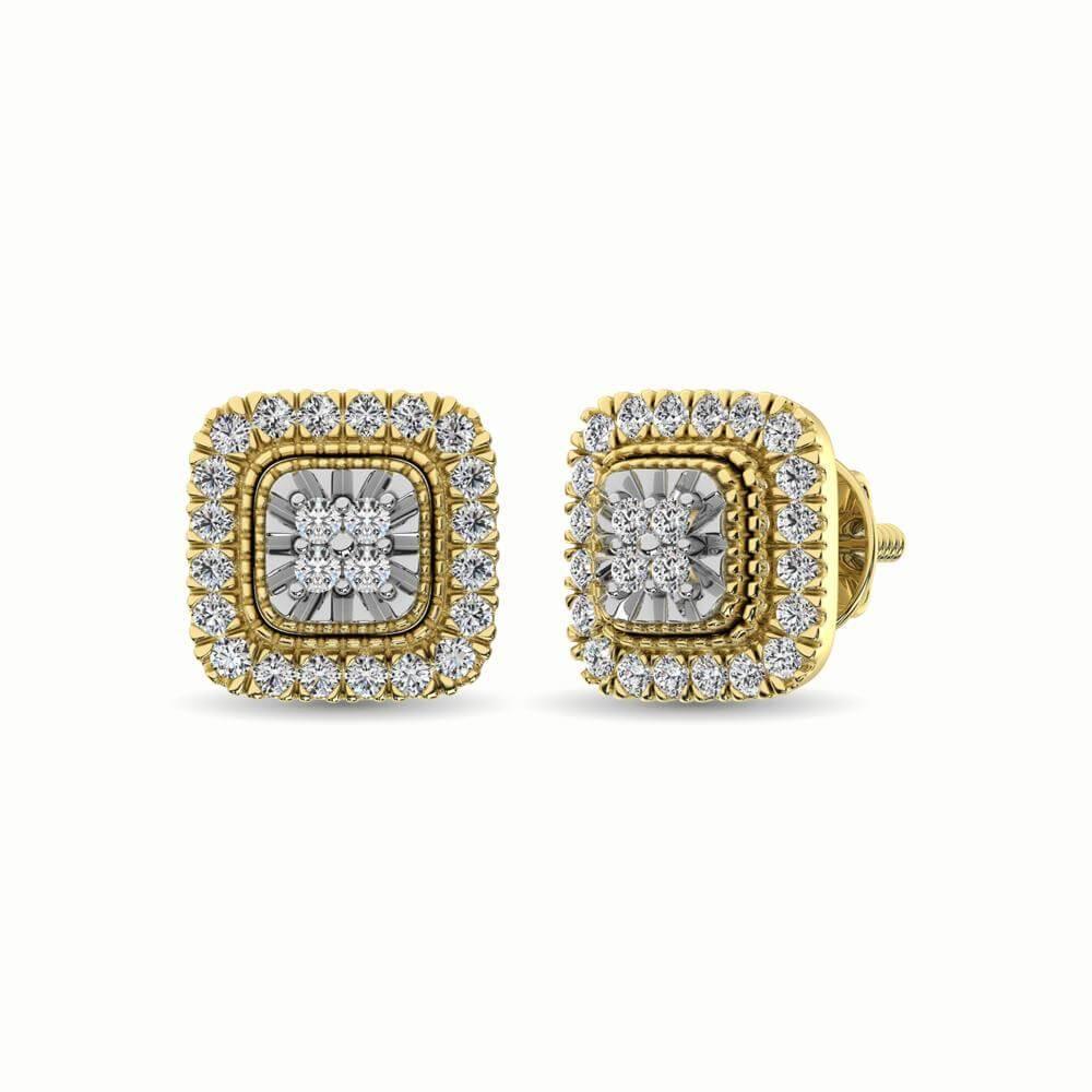 JDTK-61833Y-E- 0.75 CTTW Diamond Stud Custom Earrings - Johnny Dang & Co