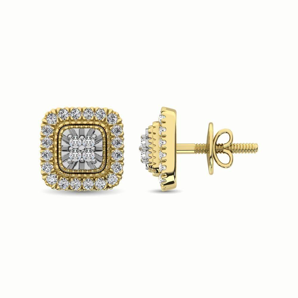 JDTK-61833Y-E- 0.75 CTTW Diamond Stud Custom Earrings - Johnny Dang & Co