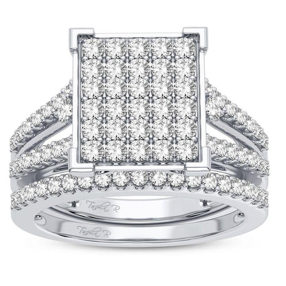 10K 1.00CT DIAMOND BRIDAL RING - Johnny Dang & Co