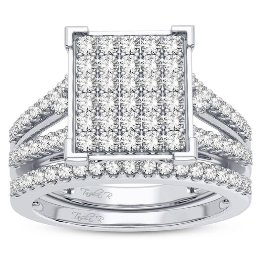 10K 1.00CT DIAMOND BRIDAL RING - Johnny Dang & Co