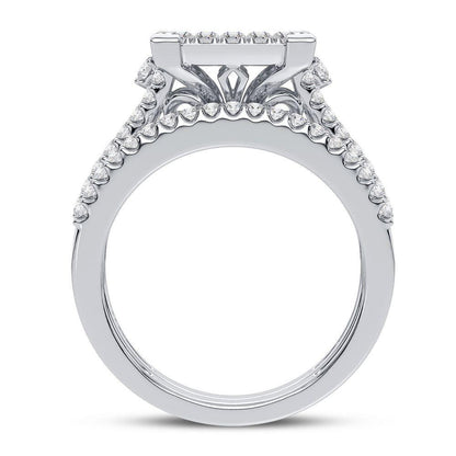 10K 1.00CT DIAMOND BRIDAL RING - Johnny Dang & Co