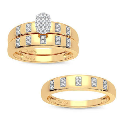 10K 0.15CT DIAMOND TRIO SET - Johnny Dang & Co