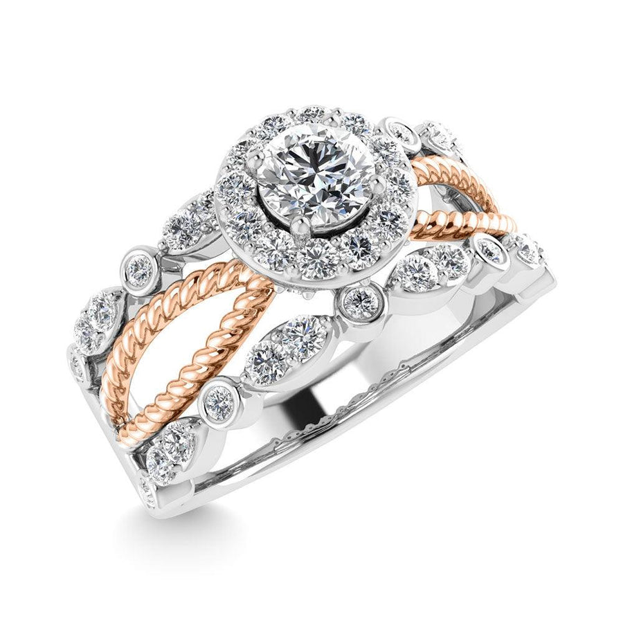 JDTK-WR6285 10K White Gold 3/4 Ct.Tw. Diamond Engagement Ring - Johnny Dang & Co