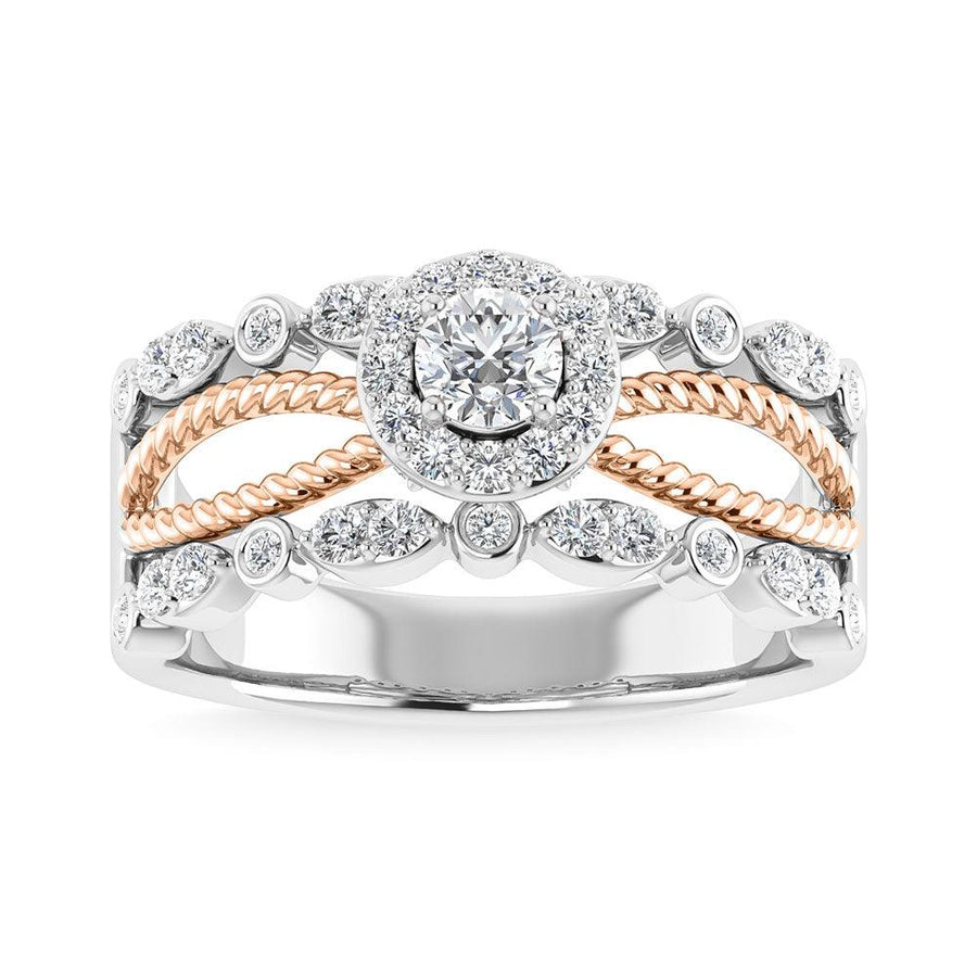 JDTK-WR6285 10K White Gold 3/4 Ct.Tw. Diamond Engagement Ring - Johnny Dang & Co