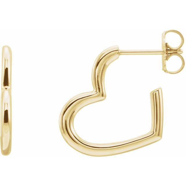 JDTKSP-87040 Heart Hoop Earrings - Johnny Dang & Co