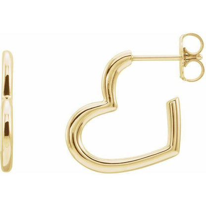 JDTKSP-87040 Heart Hoop Earrings - Johnny Dang & Co