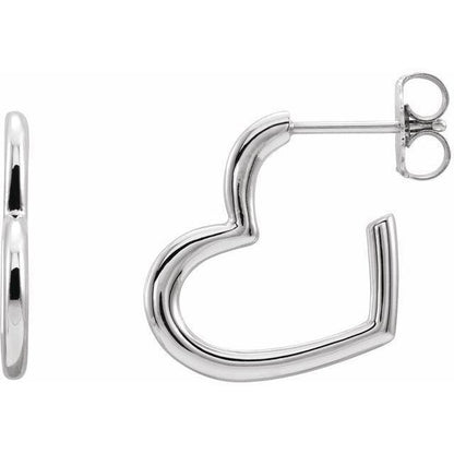 JDTKSP-87040 Heart Hoop Earrings - Johnny Dang & Co