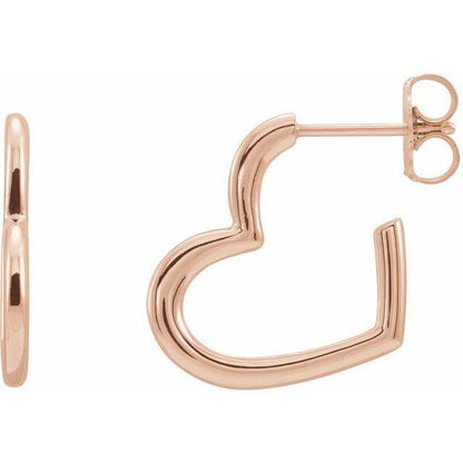 JDTKSP-87040 Heart Hoop Earrings - Johnny Dang & Co