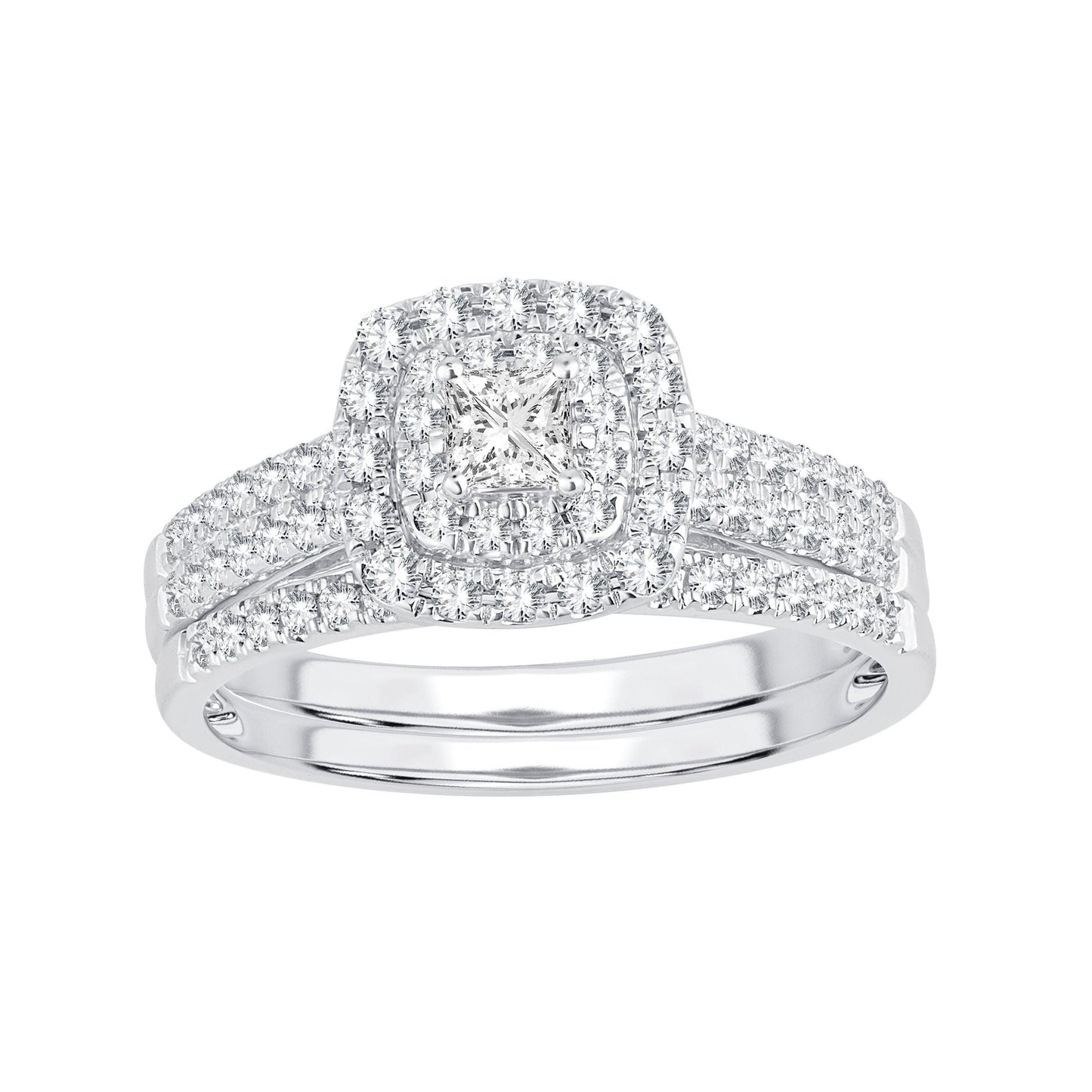 14K 0.64ct Diamond Bridal Ring - Johnny Dang & Co