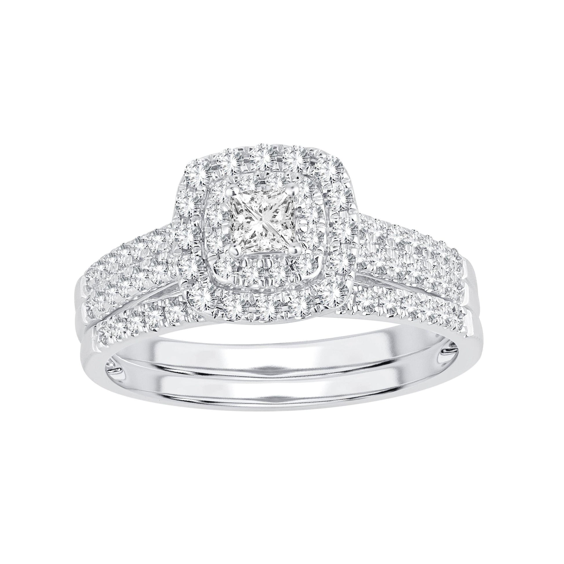 14K 0.64ct Diamond Bridal Ring - Johnny Dang & Co