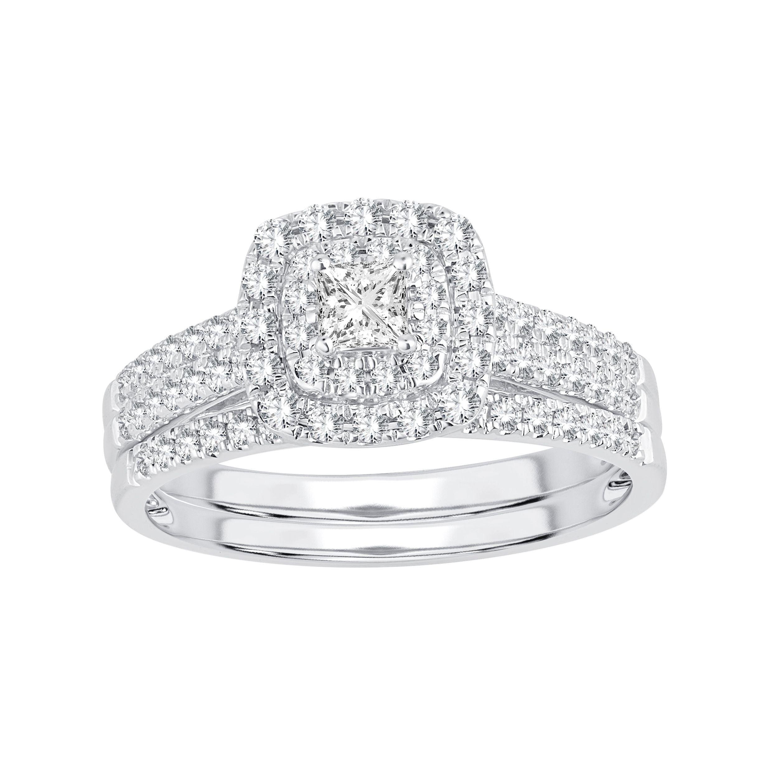 14K 0.64ct Diamond Bridal Ring - Johnny Dang & Co