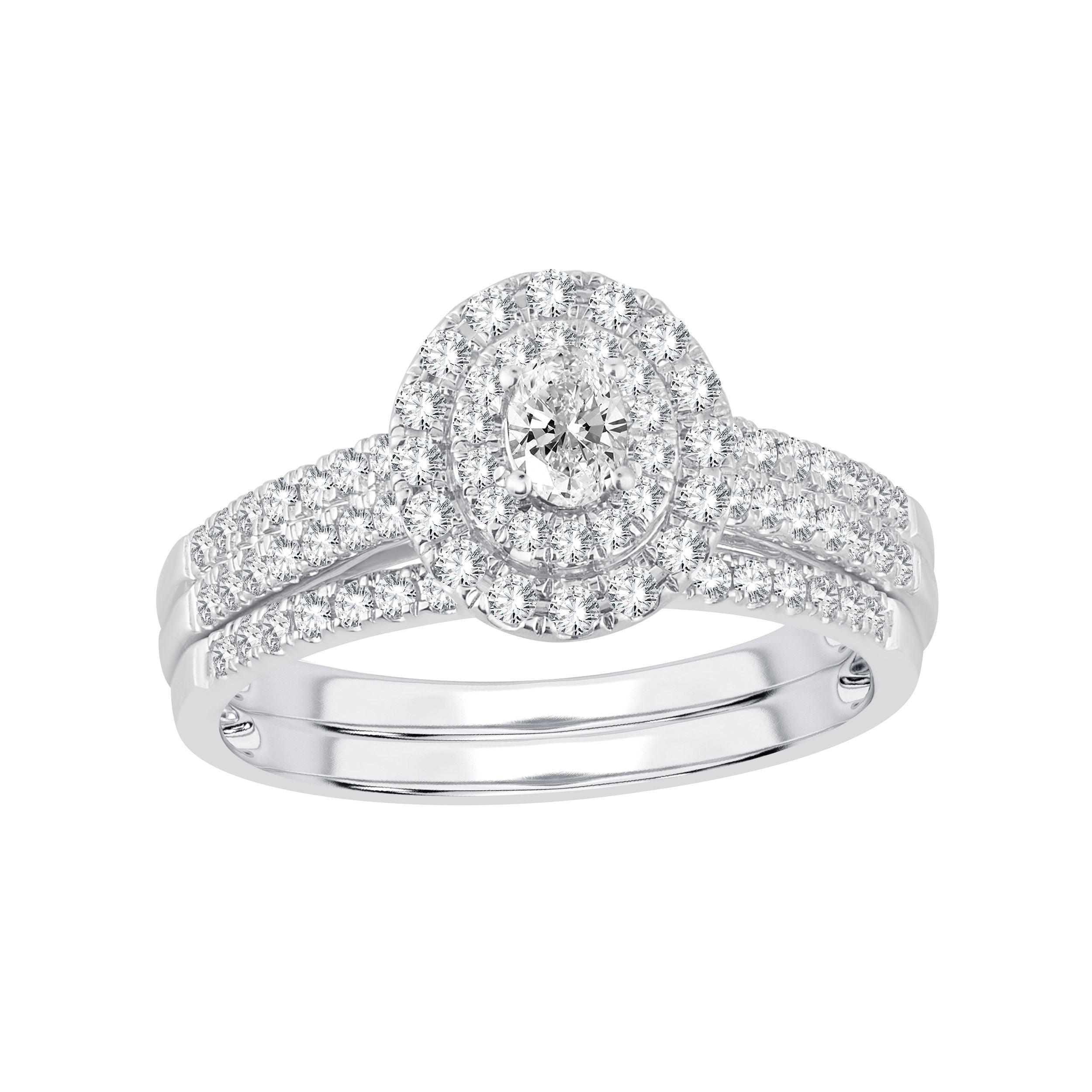 14K 0.63CT Diamond Bridal Ring - Johnny Dang & Co