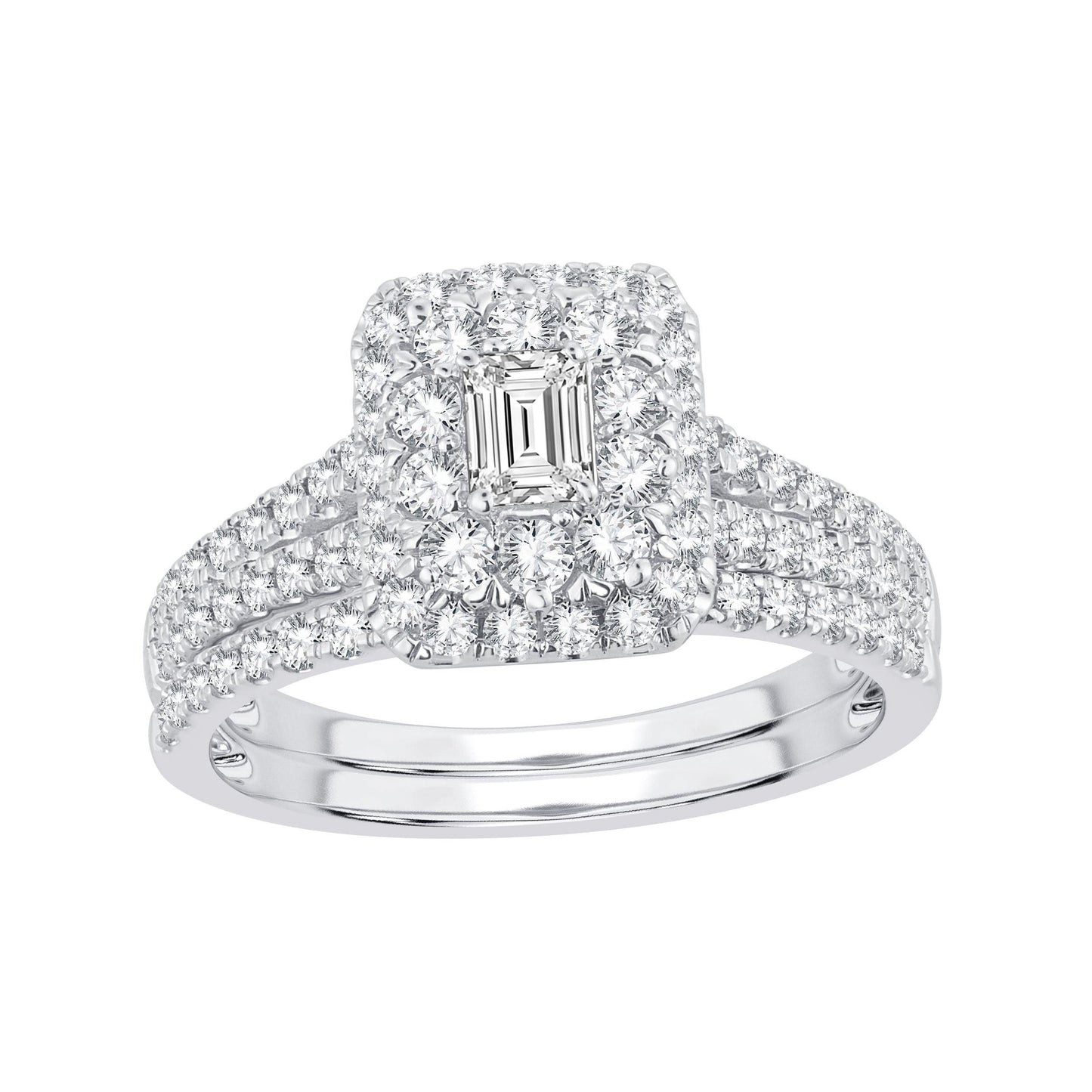 14K 1.16CT Diamond Bridal Ring - Johnny Dang & Co